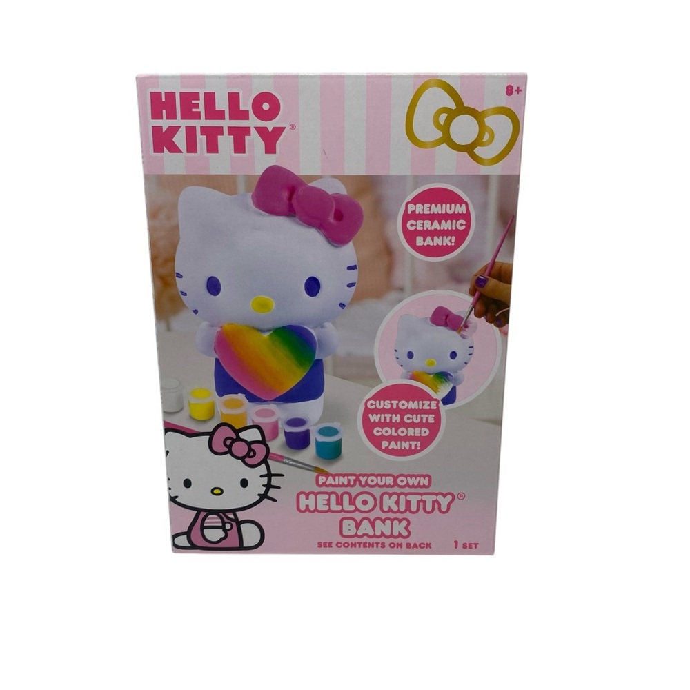 Horizon‎ Group USA Hello Kitty Paint Your Own Piggy Bank DIY Coin Bank for Kids
